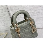 Dior three-grid patent leather rock ash 6603