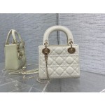 Dior three grid patent leather white 6603