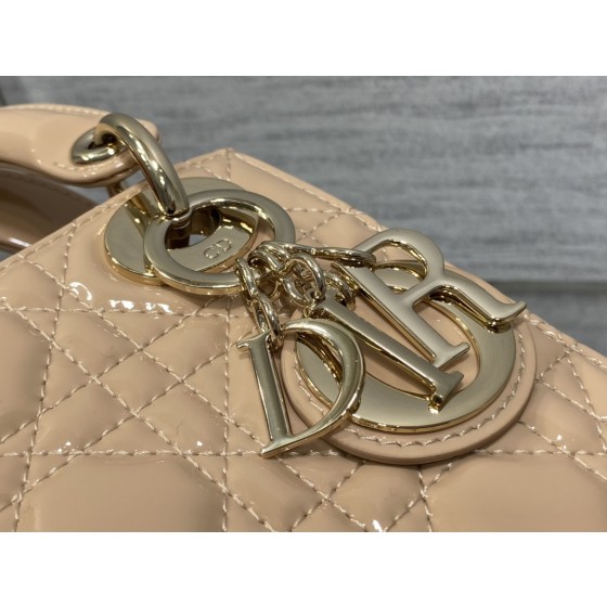 Dior three grid patent leather pink6603