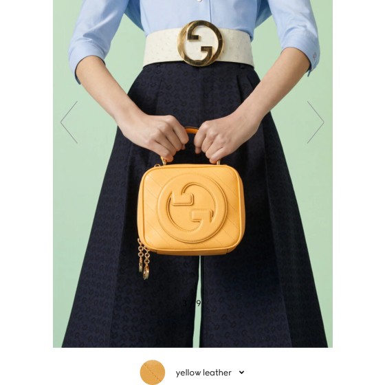 GUCCI circular interlocking double G craftsmanship showcases Blondie series model 744434