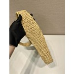 Prada straw woven shoulder bag 🎉 1BG186