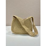 Prada straw woven shoulder bag 🎉 1BG186