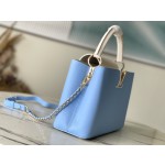 𝐋𝐎𝐔𝐈𝐒𝐕𝐔𝐈𝐓𝐓𝐎𝐍 M21887 Blue Medium This CAPUCINES BB handbag