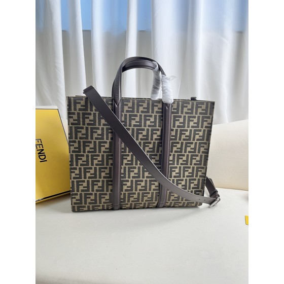 FENDI Tote handbag fabric with leather for carrying or shoulder carrying