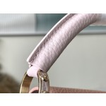 𝐋𝐎𝐔𝐈𝐒𝐕𝐔𝐈𝐓𝐓𝐎𝐍 M21887 black pink color matching small size This CAPUCINES BB handbag