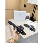 Dior webbing and woolen fitting slippers