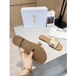 Dior webbing and woolen fitting slippers