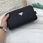 Prada-Stainless Steel Combination Lock Clutch