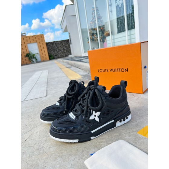 Louis Vuitton with four leaf clover pattern on the side of the shoe