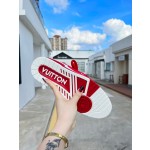 Louis Vuitton with four leaf clover pattern on the side of the shoe