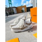 Louis Vuitton with four leaf clover pattern on the side of the shoe