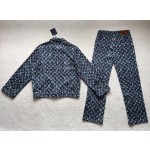 Louis Vuitton... blue camouflage floral denim pants