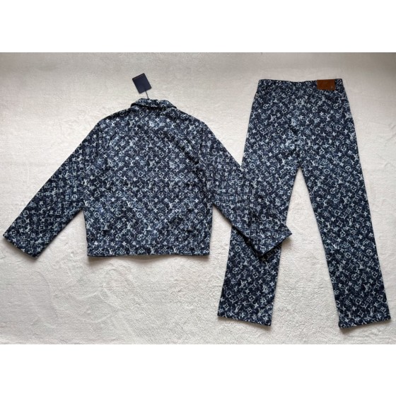 Louis Vuitton... blue camouflage floral denim pants
