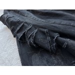 Balenciaga Mud Dyed Damaged Jeans
