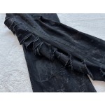 Balenciaga Mud Dyed Damaged Jeans