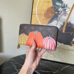LOUIS VUITTON YK zipper wallet iconic pumpkin painting