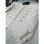 Celine - Early Autumn New Palace Style Round Neck Double breasted Coat