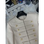 Celine - Early Autumn New Palace Style Round Neck Double breasted Coat