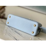 𝐋𝐎𝐔𝐈𝐒𝐕𝐔𝐈𝐓𝐓𝐎𝐍 M21166 Blue Snake Skin Fritillaria Small Size This CAPUCINES BB handbag