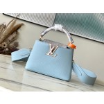 𝐋𝐎𝐔𝐈𝐒𝐕𝐔𝐈𝐓𝐓𝐎𝐍 M21166 Blue Snake Skin Fritillaria Mini This Capuchines BB handbag