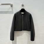 The M temperament short casual jacket leather jacket