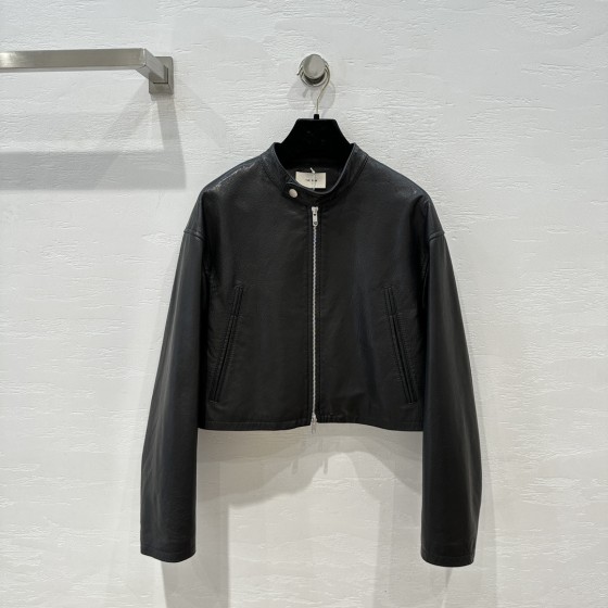 The M temperament short casual jacket leather jacket
