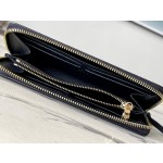 LOUIS VUITTON M82338 Black Silk Screen Cl é mence Wallet