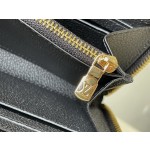 LOUIS VUITTON M82338 Black Silk Screen Cl é mence Wallet