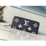 LOUIS VUITTON M82338 Black Silk Screen Cl é mence Wallet