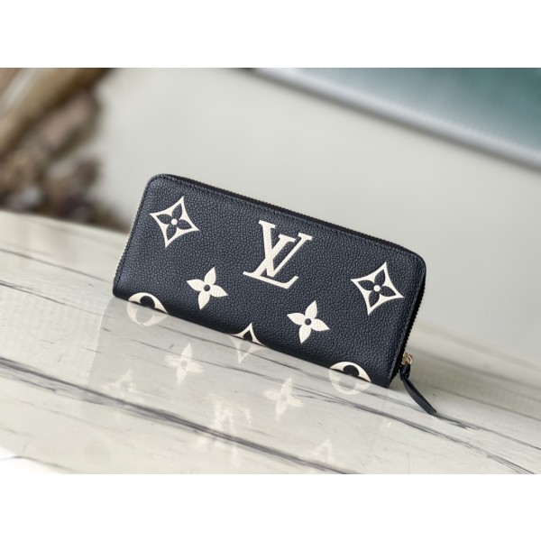 LOUIS VUITTON M82338 Black Silk Screen Cl é mence Wallet