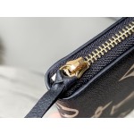 LOUIS VUITTON M82338 Black Silk Screen Cl é mence Wallet