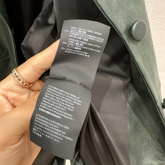 ACNE studio sheepskin retro suit