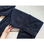 Prada stretch cotton contrasting open seam sports hooded casual suit pants