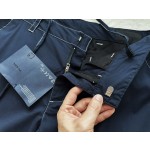 Prada stretch cotton contrasting open seam sports hooded casual suit pants