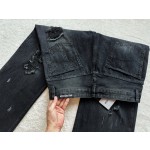 Balenciaga Mud Dyed Damaged Jeans