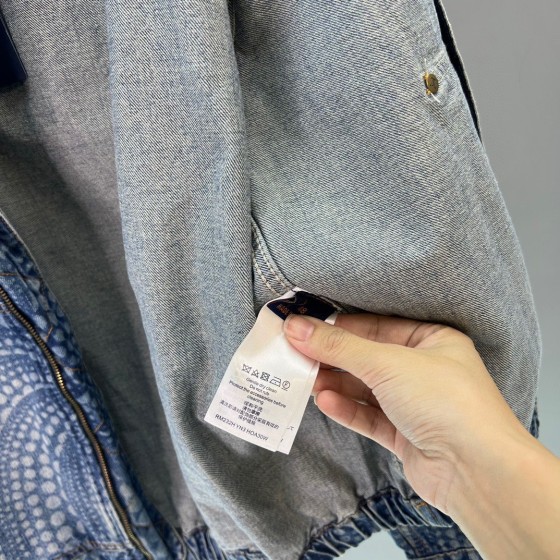 Louis Vuitton Pumpkin 🎃 Series full of printed logo, washed denim jacket, waist jacket