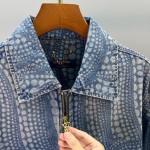 Louis Vuitton Pumpkin 🎃 Series full of printed logo, washed denim jacket, waist jacket