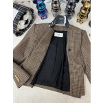 Celine - Casual breasted thousand bird checkered short jacket jacket jacket