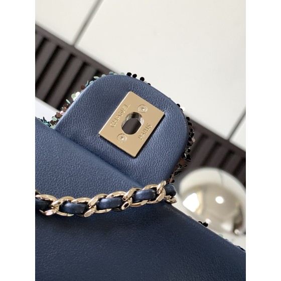 CHANEL MINI CF Sequin Dinner Bag Model Number: 4144