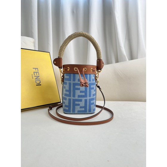 FENDI Light Blue Denim Mini Handbag Model Number: 226