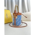 FENDI Light Blue Denim Mini Handbag Model Number: 226