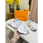Louis Vuitton Run 55 sneaker with patchwork mesh fabric