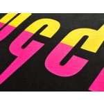 Gucci Contrast Lightning Print Round Neck Short Sleeve