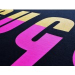 Gucci Contrast Lightning Print Round Neck Short Sleeve