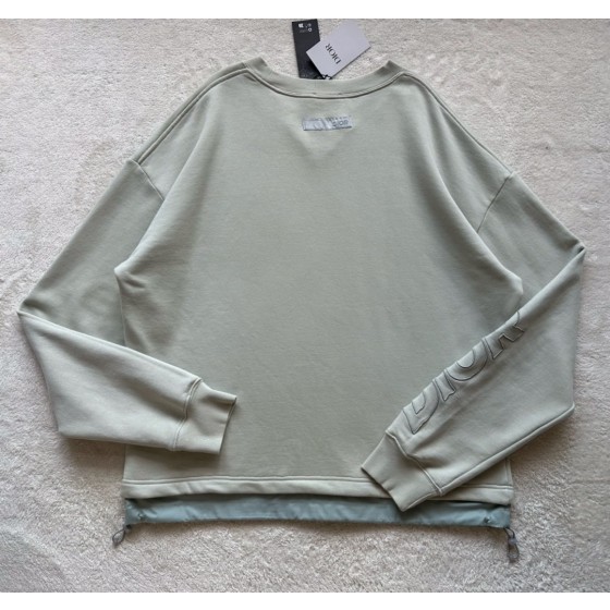 Dior stitching drawstring arm embroidery 🪡 Pullover sweater