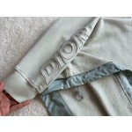 Dior stitching drawstring arm embroidery 🪡 Pullover sweater