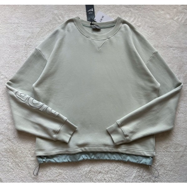 Dior stitching drawstring arm embroidery 🪡 Pullover sweater