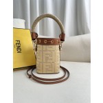 FENDI Natural Grass Woven Mini Handbag Model Number: 226