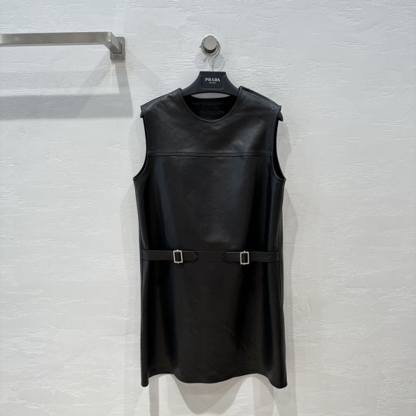 Prada genuine leather vest vest skirt