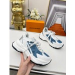 Louis Vuitton Run 55 sneaker with patchwork mesh fabric